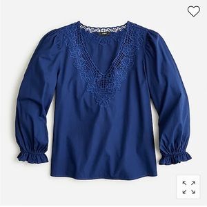 J Crew eyelet blouse